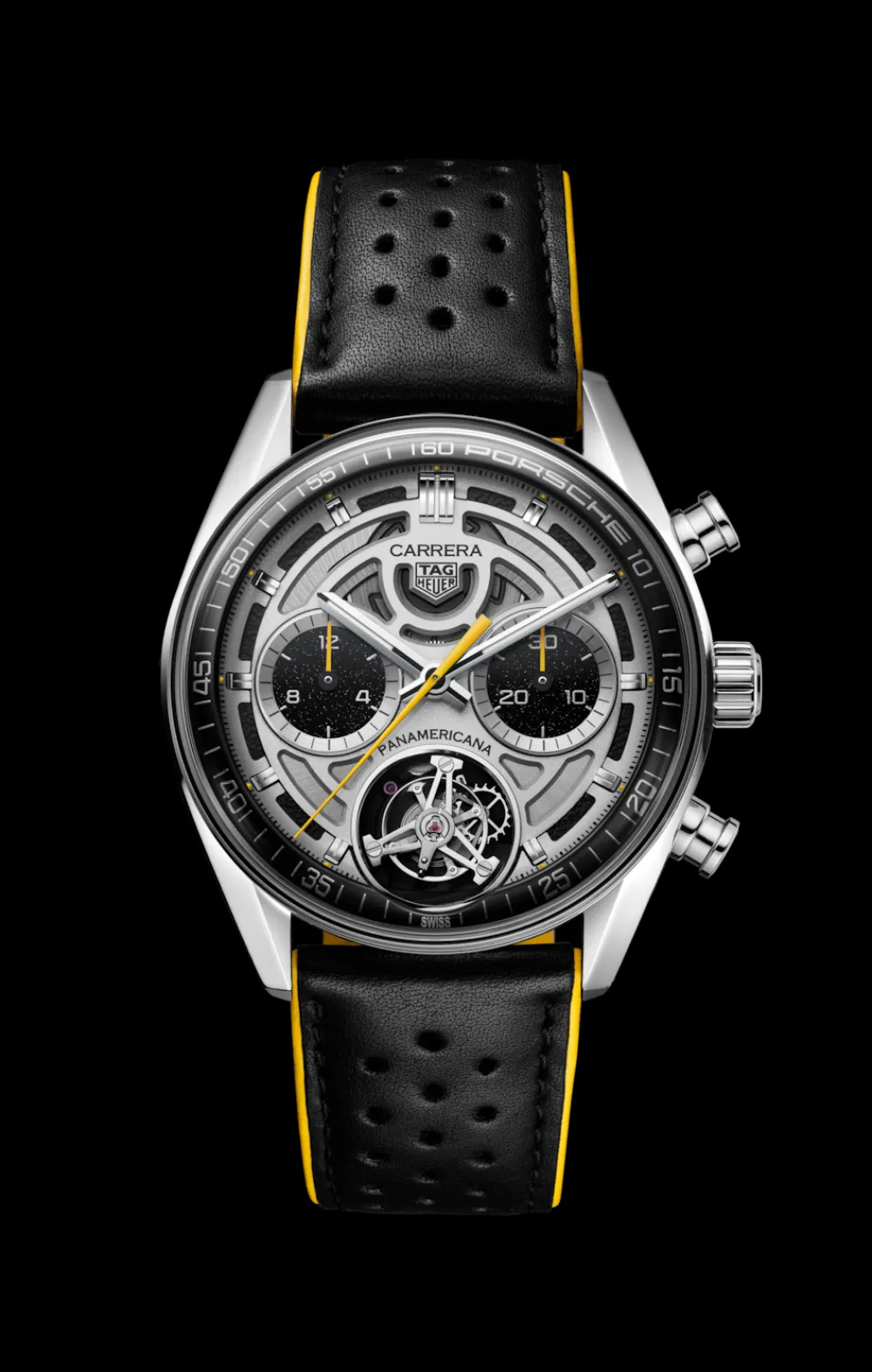 Carrera Chronograph Tourbillon x Porsche Panamericana^TAG Heuer New